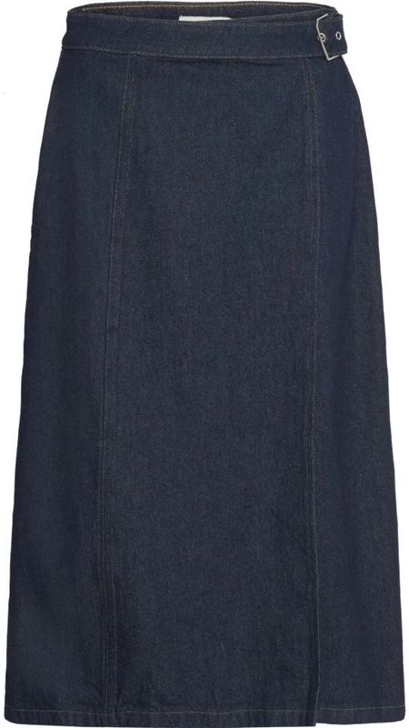 Ichi, Dames, Rokken, Blauw, Maat: S Denim,