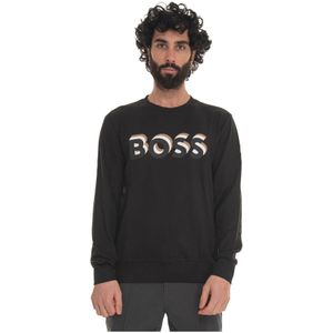 Hugo, Heren, Sweatshirts & Hoodies, Zwart, Maat: 2XL Katoen,