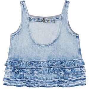 Ganni, Dames, Tops, Blauw, Maat: S Denim,