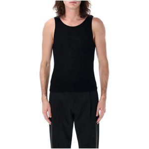 Saint Laurent, Heren, Tops, Zwart, Maat: M Jersey,