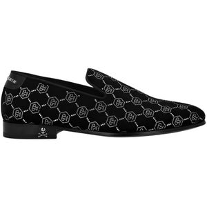 Philipp Plein, Heren, Schoenen, Zwart, Maat: 39 EU Velours,