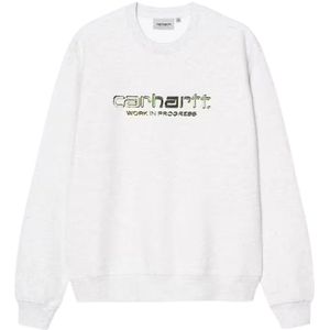 Carhartt Wip, Heren, Sweatshirts & Hoodies, Grijs, Maat: S Katoen,
