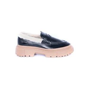 Hogan Stijlvolle Moccasins voor Heren , Black , Dames , Maat: 35 EU