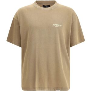 Represent, Heren, Tops, Beige, Maat: 2XL Katoen,
