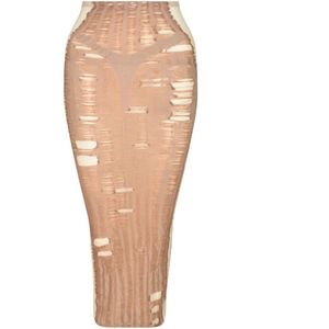 Diesel, Dames, Rokken, Beige, Maat: M Leer,