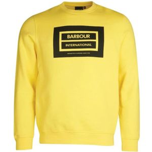 Barbour, Heren, Sweatshirts & Hoodies, Geel, Maat: L Katoen,