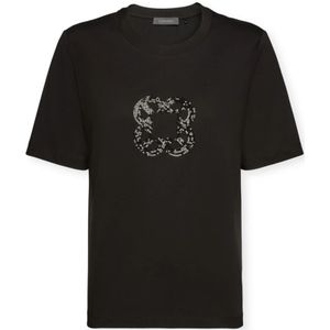 Elena Mirò, Dames, Tops, Zwart, Maat: XS Nylon,