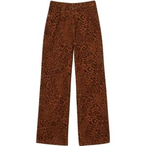 Twinset, Dames, Broeken, Bruin, Maat: W31 Katoen,