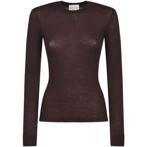 Forte Forte, Dames, Tops, Bruin, Maat: S Jersey,