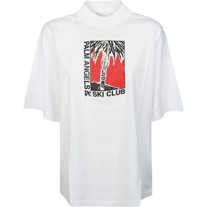 Palm Angels, Dames, Tops, Wit, Maat: M Katoen,