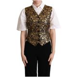 Dolce & Gabbana - Zwart Goud Jacquard - Vest - Dames