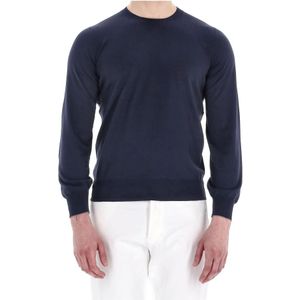 Brunello Cucinelli, Heren, Truien, Blauw, Maat: 2XL Katoen,