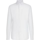 Boggi Milano - B Tech - Overhemd - Wit - Slim Fit Stretch Nylon