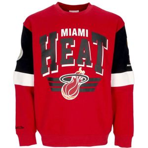 Mitchell & Ness, Heren, Sweatshirts & Hoodies, Rood, Maat: M Katoen,