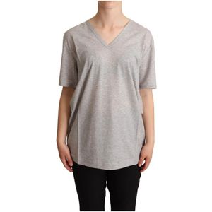 Dolce & Gabbana, Dames, Tops, Grijs, Maat: XS Katoen,