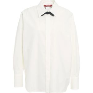 Max Mara, Dames, Blouses & Shirts, Wit, Maat: M Katoen,