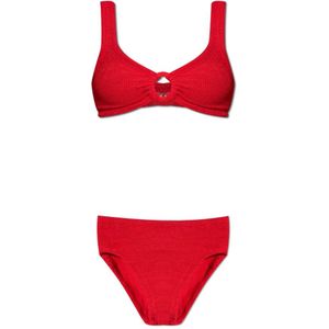 Hunza G, Dames, Badkleding, Rood, Maat: ONE Size Tweed,