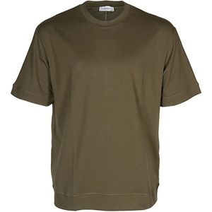 Paolo Pecora, Heren, Tops, Groen, Maat: L Katoen,