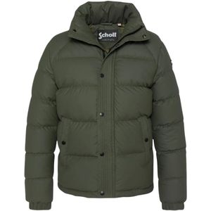 Schott Nyc, Heren, Jassen, Groen, Maat: L Poliester,