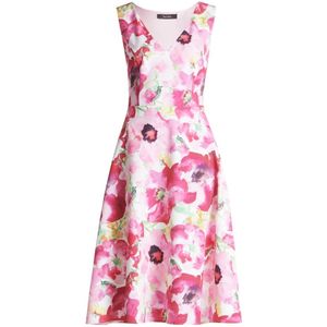Vera Mont - Cocktailjurk - Roze - Bloemen met Cut-Outs