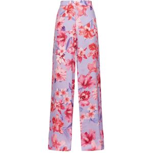 Pinko, Dames, Broeken, Roze, Maat: S Satijn,