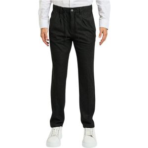 YES Zee, Heren, Broeken, Zwart, Maat: W33 Leer,