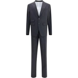 Dsquared2, Heren, Pakken, Zwart, Maat: L Wol,