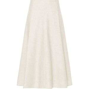 Brunello Cucinelli, Dames, Rokken, Beige, Maat: XS Wol,