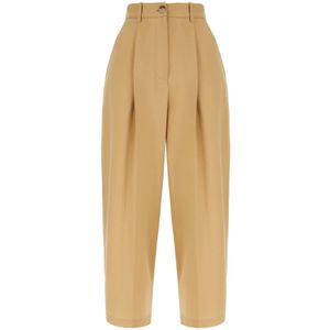 Marni, Dames, Broeken, Beige, Maat: M Wol,