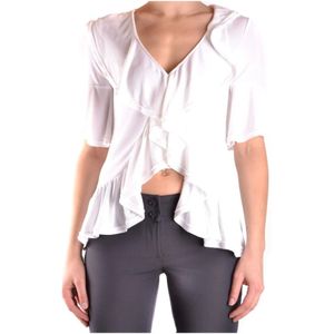 Dondup, Dames, Blouses & Shirts, Wit, Maat: M Katoen,