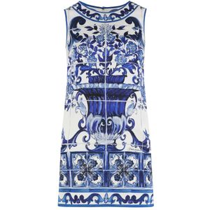 Dolce & Gabbana, Dames, Tops, Veelkleurig, Maat: 2XS Zijde,