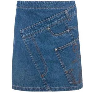 JW Anderson, Dames, Rokken, Blauw, Maat: 2XS Denim,