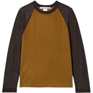 Acne Studios, Heren, Tops, Bruin, Maat: S Wol,