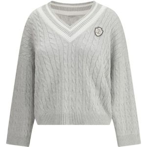 Brunello Cucinelli, Dames, Truien, Wit, Maat: XL Katoen,