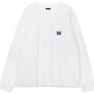 Needles, Heren, Tops, Wit, Maat: XL