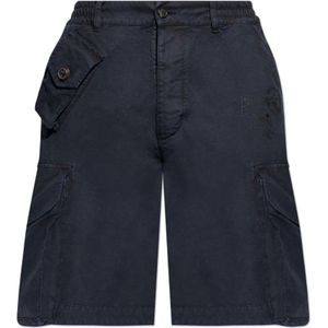 Dsquared2, Heren, Korte broeken, Blauw, Maat: M Katoen,