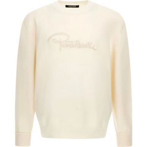 Roberto Cavalli, Heren, Truien, Beige, Maat: M Wol,