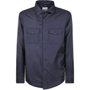 Aspesi, Heren, Overhemden, Blauw, Maat: 2XL Katoen,