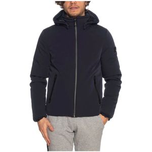 YES Zee - Korte Soft Shell Jas - Blauw - Heren - Afneembare Capuchon