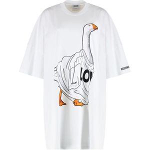 Moschino, Dames, Tops, Wit, Maat: XS Katoen,