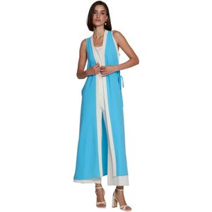 Moskada, Dames, Jurken, Blauw, Maat: XL Zijde,