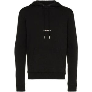 Saint Laurent - Rive Gauche Hoodie - Zwart - Heren - Katoen