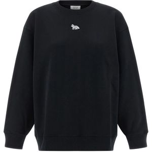 Maison Kitsuné, Dames, Sweatshirts & Hoodies, Zwart, Maat: XS Katoen,