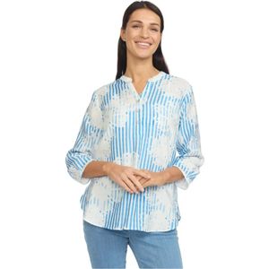 2-Biz, Dames, Blouses & Shirts, Blauw, Maat: L Viscose,