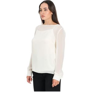 Max Mara, Dames, Blouses & Shirts, Wit, Maat: S Zijde,