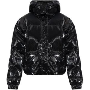 Emporio Armani - EA7 - Jas - Zwart - Dames - Met Glanzende Afwerking