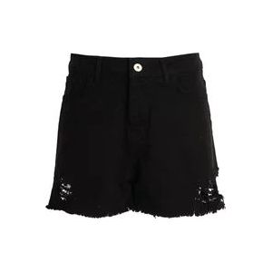 Twinset Denim shorts , Black , Dames , Maat: W25