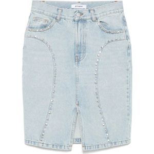 Gimaguas, Dames, Rokken, Blauw, Maat: S Denim,