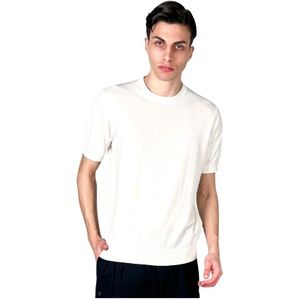 Paolo Pecora, Heren, Tops, Wit, Maat: L Katoen,