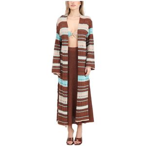 Akep, Dames, Truien, Bruin, Maat: S Viscose,